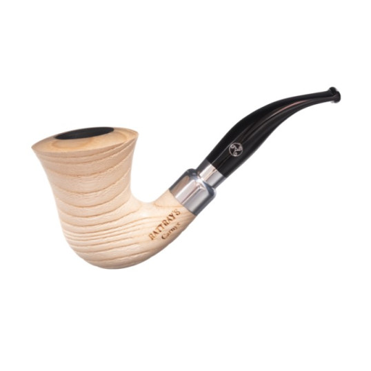 Rattray’s Carnyx G Natural kőrisfa pipa – 9 mm filterrel, grafit betéttel, két szopókával