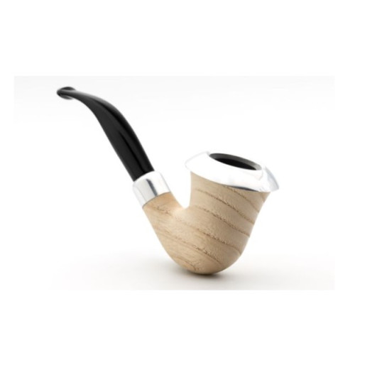 Rattray’s Nimbus G Natural Calabash formájú briar pipa 9mm-es filter, hajlított szár, széles ezüst színű gyűrű