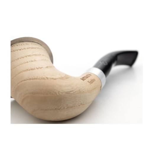 Rattray’s Nimbus G Natural Calabash formájú briar pipa 9mm-es filter, hajlított szár, széles ezüst színű gyűrű