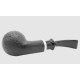 Rattray s LTD Sandblast, fekete színű homokfúvott briar pipa 9mm-es filterrel, hajlított pipaszárral