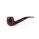 Savinelli Alligator Brown 626 apple hanga gyökér pipa 9mm filterrel - Sötétbarna csurgatott szopókával és enyhén hajlított szárral
