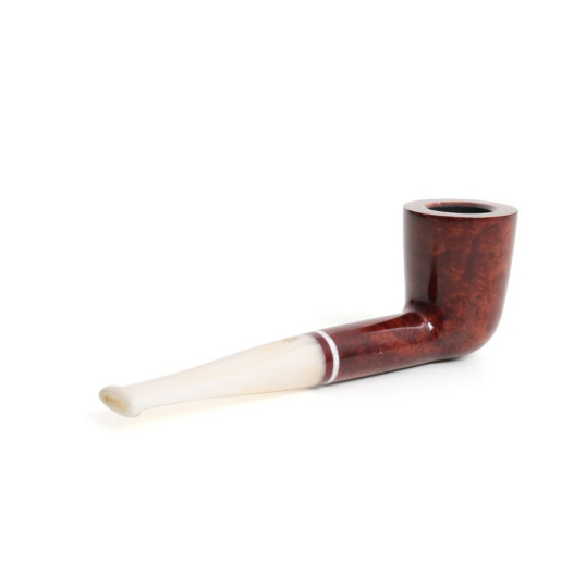 Savinelli Avorio 409  hanga gyökér pipa 9mm-es filterrel, elefántcsont színű egyenes szárral