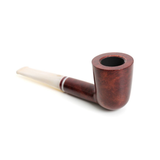 Savinelli Avorio 409  hanga gyökér pipa 9mm-es filterrel, elefántcsont színű egyenes szárral