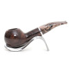 Savinelli Morellina Smooth Brown 321 hanga gyökér pipa 9mm filterrel, cappuccino színű csutorával és enyhén hajlított szárral