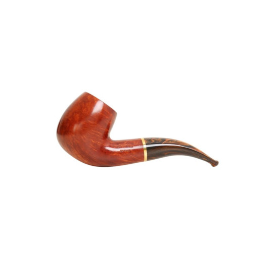 Savinelli Whisky Lis Marr Chiaro 616 hanga gyökér pipa 9mm filterrel - Barna színű csurgatott szopókával és hajlított szárral