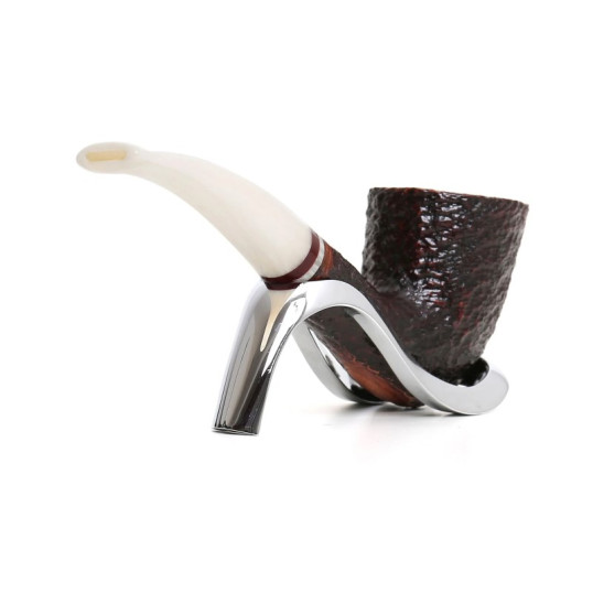Savinelli Avorio Rust Brown 920 hanga gyökér pipa 9mm filterrel - Csurgatott szopókával és hajlított szárral