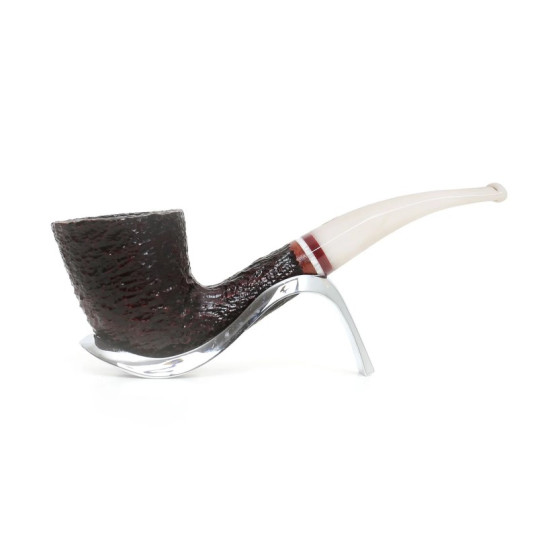 Savinelli Avorio Rust Brown 920 hanga gyökér pipa 9mm filterrel - Csurgatott szopókával és hajlított szárral