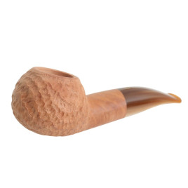 Savinelli Dune 320 hanga gyökér pipa 9mm-es filterrel, homokszínű csutorával és hajlított szárral