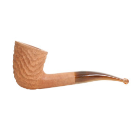 Savinelli Dune 920 hanga gyökér pipa 9mm-es filterrel, homokszínű csutorával és hajlított szárral