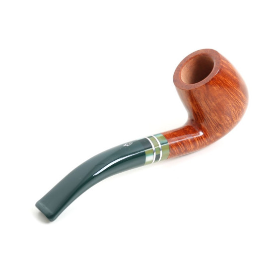 Savinelli Foresta 601 hanga gyökér pipa 9mm-es filterrel, zöld csutorával és hajlított szárral