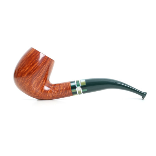Savinelli Foresta 601 hanga gyökér pipa 9mm-es filterrel, zöld csutorával és hajlított szárral