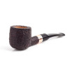 Savinelli Marte Rusticated 121 hanga gyökér pipa 9mm-es filterrel, fekete színű csutorával és hajlított nyerges szárral
