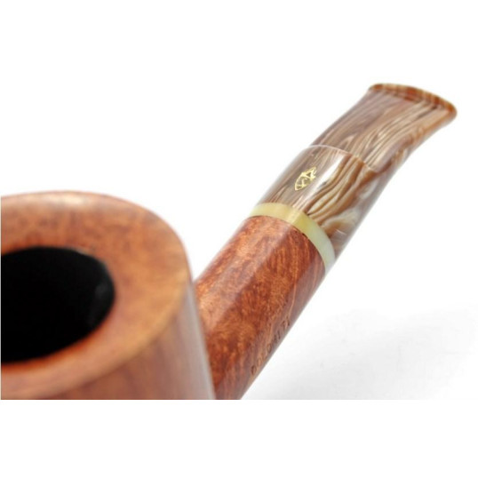 Savinelli Dolomiti Stand up Poker 311 Cumberland, hanga gyökér pipa 9mm filterrel, csurgatott csutorával és enyhén hajlított szárral