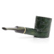 Savinelli Alligator Verde 311 hanga gyökér pipa 9mm filterrel - Sötétzöld színű csurgatott szopókával és enyhén hajlított szárral