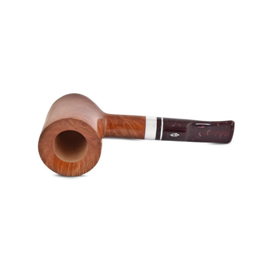 Savinelli Bacco Smooth Natural 311 hanga gyökér pipa 9mm filterrel - Sötétbordó csutorával és enyhén hajlított szárral