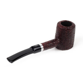Savinelli Bianca Rusticated 310 hanga gyökér pipa 9mm filterrel - Fekete csutorával és enyhén hajlított szárral