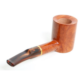 Savinelli Whisky Lis Marr Chiaro 311 hanga gyökér pipa 9mm filterrel, barna színű csurgatott szopókával és enyhén hajlított nyerges szárral