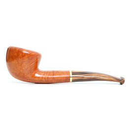 Savinelli Whisky Lis Marr Chiaro 316 hanga gyökér pipa 9mm filterrel, barna színű csurgatott szopókával és enyhén hajlított szárral