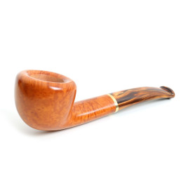 Savinelli Whisky Lis Marr Chiaro 316 hanga gyökér pipa 9mm filterrel, barna színű csurgatott szopókával és enyhén hajlított szárral