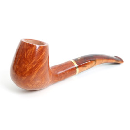 Savinelli Whisky Lis Marr Chiaro 628 hanga gyökér pipa 9mm filterrel, barna színű csurgatott szopókával és hajlított szárral