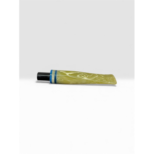 Padonio pipacsutora, akril, egyenes, krémes elefántcsont színben, kék színű gyűrűkkel - 107