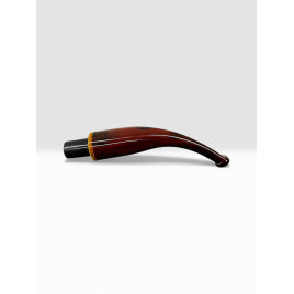 Padonio pipacsutora, akril, hajlított, vörösesbarna, márványos mintázattal, világos barna színű gyűrűvel - 101