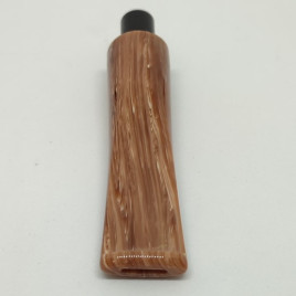 Pipacsutora, egyenes, barna színű, csurgatott akril pipa szopóka - 11