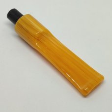 Pipacsutora, egyenes, nyerges sárga akril pipa szopóka - 19