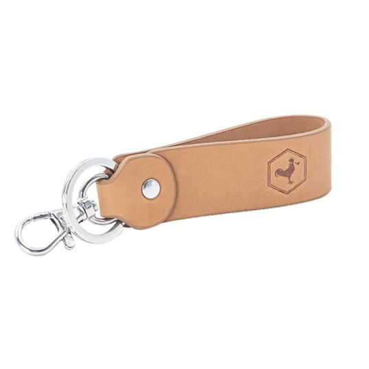 Chacom Bőr pipatartó, kulcstartóval, karabinerrel – világosbarna