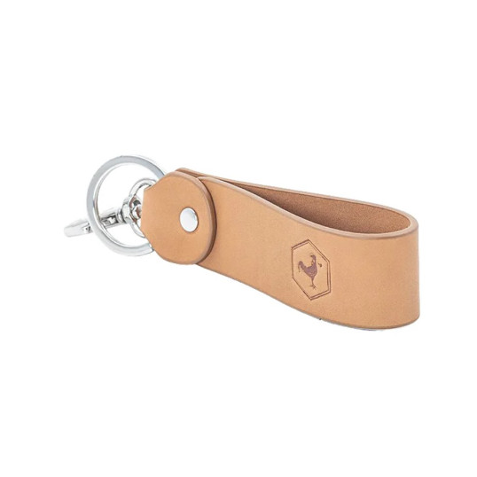 Chacom Bőr pipatartó, kulcstartóval, karabinerrel – világosbarna