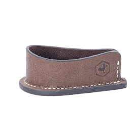 Chacom sötétbarna bőrből készült pipatartó 1 pipa részére