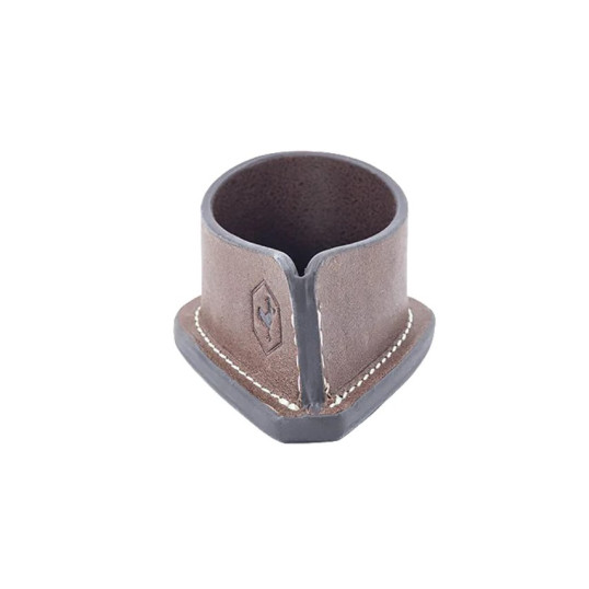 Chacom sötétbarna bőrből készült pipatartó 1 pipa részére