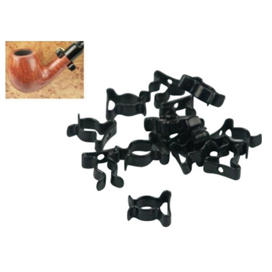 Fém pipa tartó kapocs falra rögzíthető, fekete