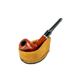 Padonio hasított bőr pipatartó 1 pipa részére, világosbarna