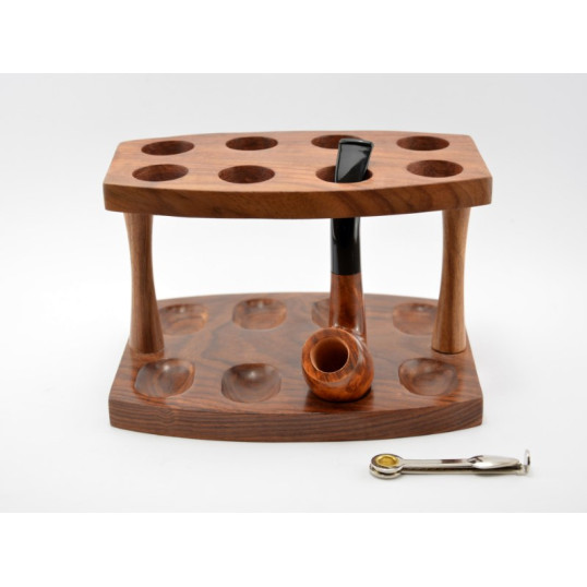 Pipatartó állvány 8 pipa részére - Szezámfa 