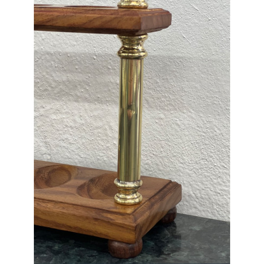 Pipatartó 3 pipa számára - réz szárral