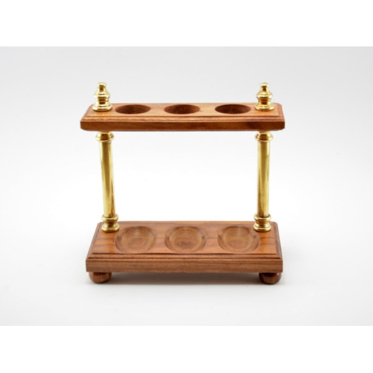 Pipatartó 3 pipa számára - réz szárral