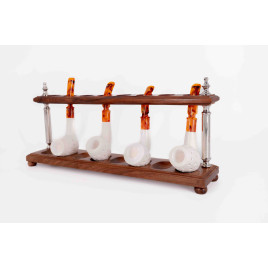 Pipatartó 8 pipa számára - Polírozott króm színű szárral