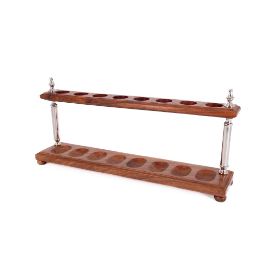 Pipatartó 8 pipa számára - Polírozott króm színű szárral