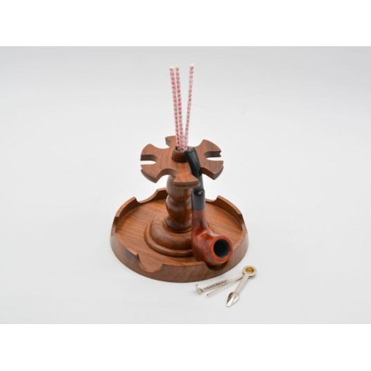 Pipatartó 6 pipa részére - kerek szárkefe tartóval - OUTLET-1