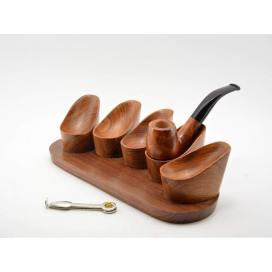 Pipatartó 5 pipa részére, hajlított