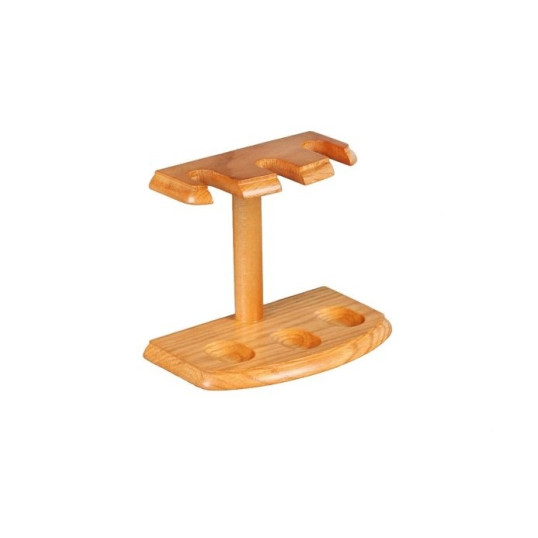 Pipatartó 3 pipa részére, világosbarna színű fából készült - Padonio-OUTLET