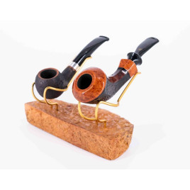 Bruyer gyökérből készült pipatartó 2 pipa részére - Padonio