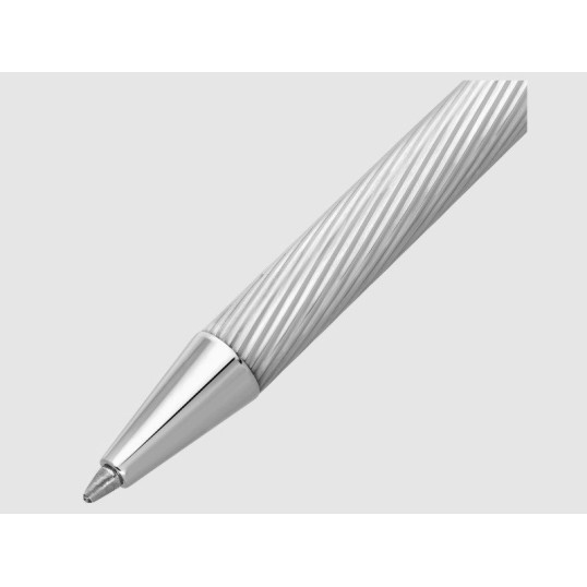 S.T. Dupont Classique Silber golyóstoll - Fekete színű lakkozással és palládium bevonattal