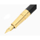 S.T. Dupont Initial töltőtoll – fekete lakk, arany színű részletek