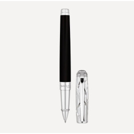 S.T. Dupont Line D Fire Lines rollerball toll Medium – fekete természetes lakkal, palládium bevonattal