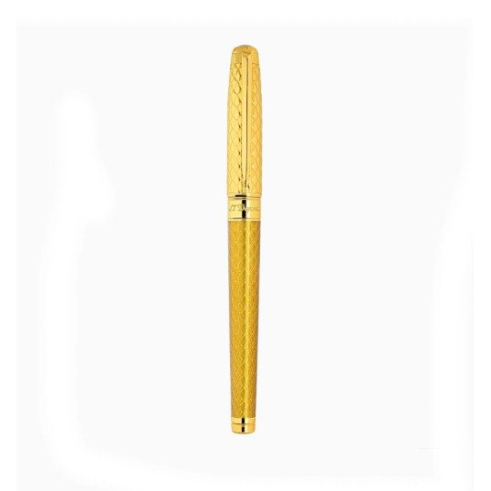 S.T. Dupont Line D Eternity Rollerball Large Dragon honey - Arany, mézszínű lakkal és sárkánypikkelyes mintával - S.T. Dupont Line D