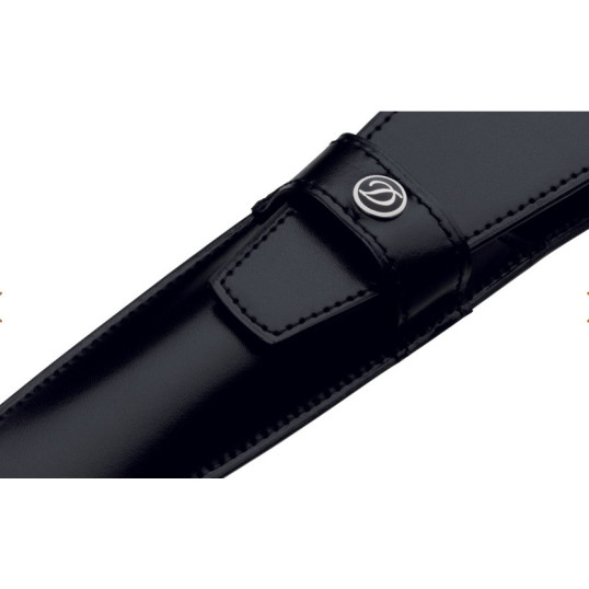 S.T. Dupont Line D toll tartó tok, kézzel készített fekete borjúbőr - 1 darab toll számára