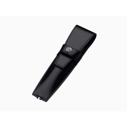 S.T. Dupont Line D toll tartó tok, kézzel készített fekete borjúbőr - 1 darab toll számára