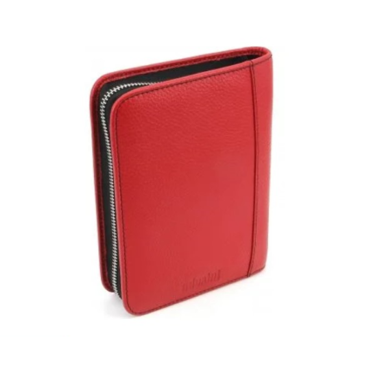 Adorini szivartáska, valódi bőr, piros, 5-7 Churchill méretű szivarnak 